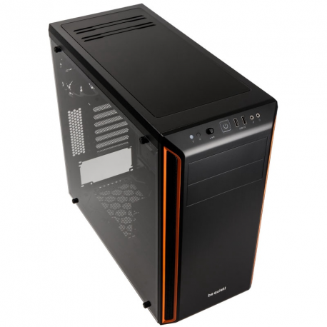be quiet! Pure Base 600 Window - Tower - ATX - windowed side panel - no power supply (ATX / PS/2) - black, orange - USB/Audio - 2