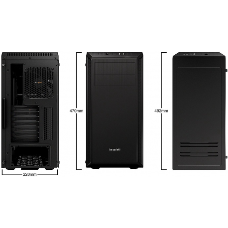 be quiet! Pure Base 600 Window - Tower - ATX - windowed side panel - no power supply (ATX / PS/2) - black - USB/Audio - 3