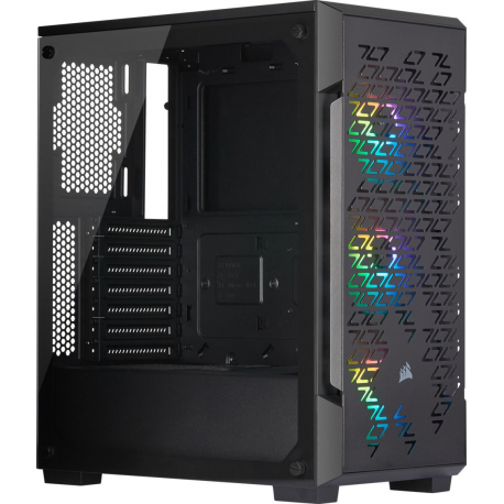 Corsair Airflow Tempered Glass Mid-Tower Smart Case iCUE 220T RGB Side window, Mid-Tower, Black, Power supply included No, Stee