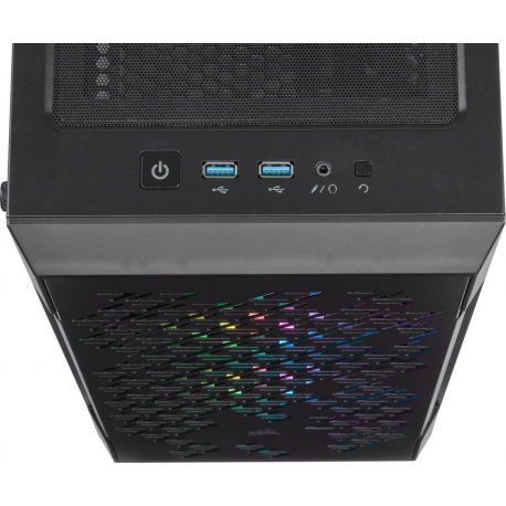 Corsair Airflow Tempered Glass Mid-Tower Smart Case iCUE 220T RGB Side window, Mid-Tower, Black, Power supply included No, Stee