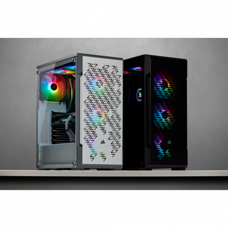 Corsair Airflow Tempered Glass Mid-Tower Smart Case iCUE 220T RGB Side window, Mid-Tower, Black, Power supply included No, Stee
