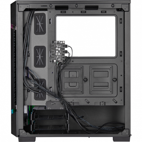Corsair Airflow Tempered Glass Mid-Tower Smart Case iCUE 220T RGB Side window, Mid-Tower, Black, Power supply included No, Stee
