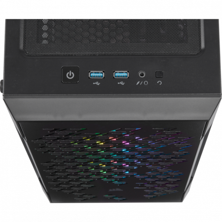 Corsair Airflow Tempered Glass Mid-Tower Smart Case iCUE 220T RGB Side window, Mid-Tower, Black, Power supply included No, Stee