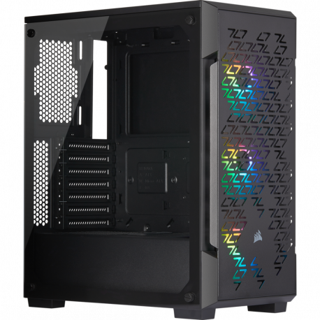 Corsair Airflow Tempered Glass Mid-Tower Smart Case iCUE 220T RGB Side window, Mid-Tower, Black, Power supply included No, Stee