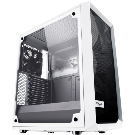 Fractal Design Meshify C White - TG FD-CA-MESH-C-WT-TGC Side window, White, ATX, Power supply included No