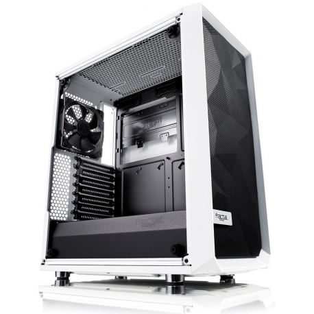 Fractal Design Meshify C White - TG FD-CA-MESH-C-WT-TGC Side window, White, ATX, Power supply included No