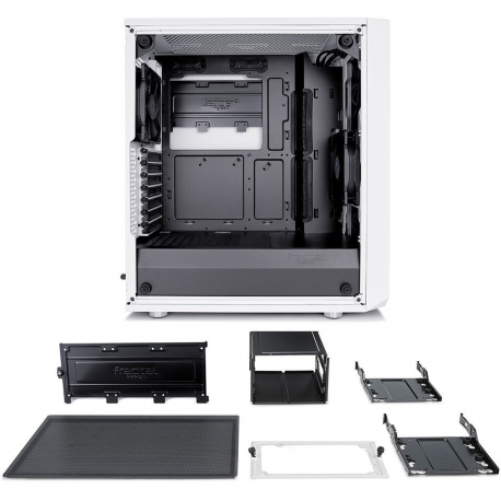 Fractal Design Meshify C White - TG FD-CA-MESH-C-WT-TGC Side window, White, ATX, Power supply included No