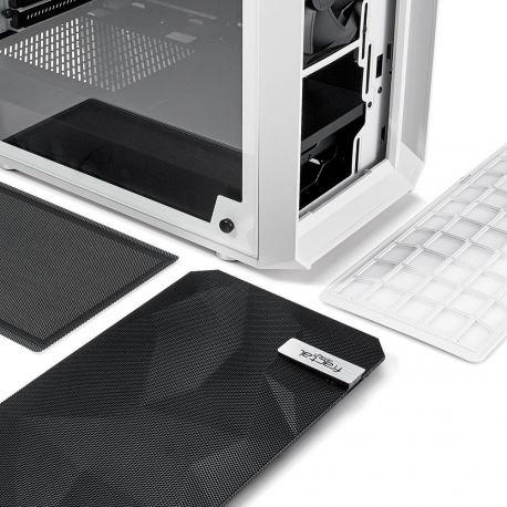 Fractal Design Meshify C White - TG FD-CA-MESH-C-WT-TGC Side window, White, ATX, Power supply included No