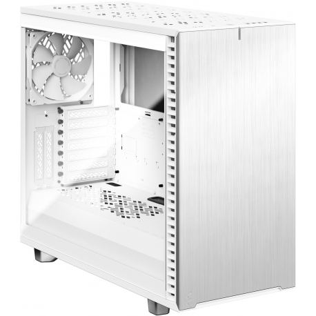 Fractal Design Define 7 - Tempered Glass Edition - tower - extended ATX - windowed side panel (tempered glass) - no power supply (ATX) - white - USB/Audio - 4