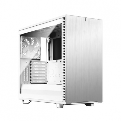 Fractal Design Define 7 - Tempered Glass Edition - tower - extended ATX - windowed side panel (tempered glass) - no power supply (ATX) - white - USB/Audio - 15