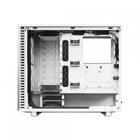 Fractal Design Define 7 - Tempered Glass Edition - tower - extended ATX - windowed side panel (tempered glass) - no power supply (ATX) - white - USB/Audio - 32