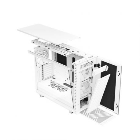 Fractal Design Define 7 - Tempered Glass Edition - tower - extended ATX - windowed side panel (tempered glass) - no power supply (ATX) - white - USB/Audio - 41