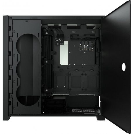 Corsair RGB Computer Case iCUE 5000X Side window, Black, ATX, Power supply included No