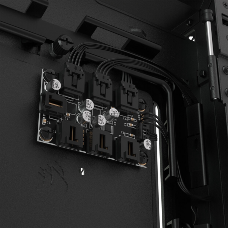 Corsair RGB Computer Case iCUE 5000X Side window, Black, ATX, Power supply included No