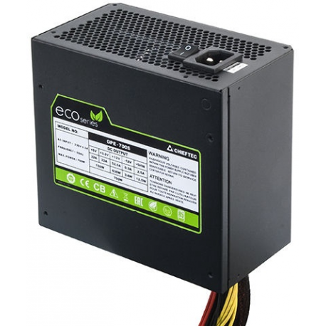 CHIEFTEC ECO Series 600W ATX-12V V.2.3 PSU type with 12cm fan Active PFC 230V only 85proc Efficiency including power cord
