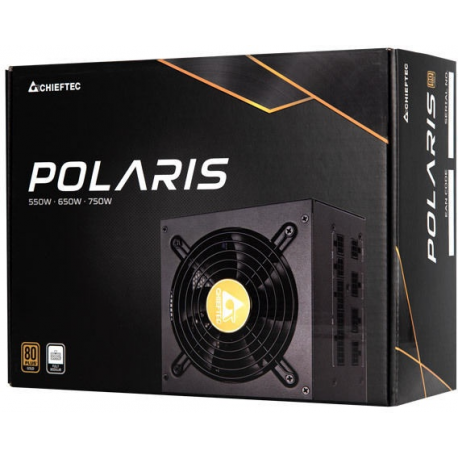 CHIEFTEC Polaris 750W certified 80Plus GOLD Full Modular ATX 12V 2.4 Active CFP with LLC converter half-bridge and DC-to-DC