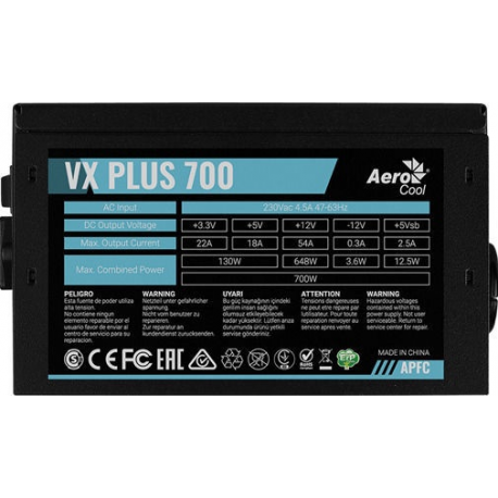 AEROCOOL PGS VX-700plus 700W 80+ BOX PSU
