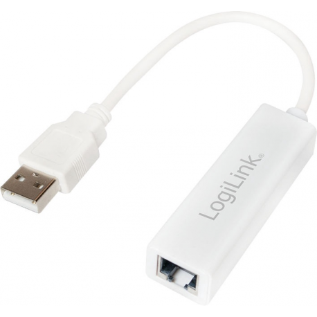 Logilink Fast Ethernet USB 2.0 to RJ45 Adapter: RJ-45, USB