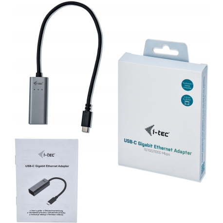 i-Tec USB-C Metal Gigabit Ethernet Adapter - network adapter - USB-C 3.1 - Gigabit Ethernet x 1 - 2