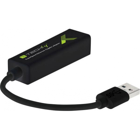 TECHly IDATA USB-ETGIGA3T2 - Network adapter - USB 3.0 - Gigabit Ethernet x 1 - black - 1