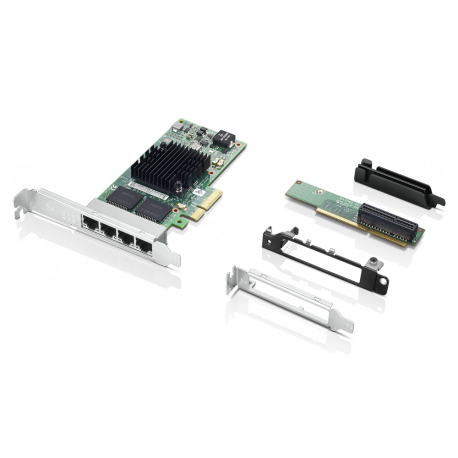 Intel I350-T4 - Network adapter - PCIe 2.1 - Gigabit Ethernet x 4 - for ThinkCentre M720; M90; M920; ThinkStation P330; P330 Gen 2; P340; P350; P520; P720; P920 - 0