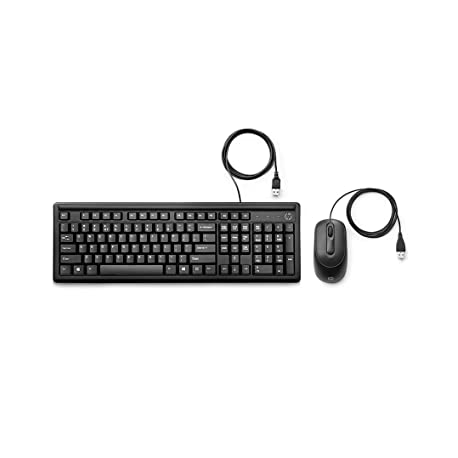 HP 160 - Keyboard and mouse set - USB - QWERTY - English - black - for OMEN 25L by HP; HP 15, 17, 24; Pavilion 14; Pavilion Gaming TG01; Spectre x360 - 0