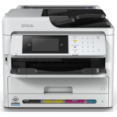 Epson WorkForce Pro WF-C5890DWF - Multifunction printer - colour - ink-jet - A4 / Legal (media) - up to 25 ppm (printing) - 330 sheets - 33.6 Kbps - USB 2.0, Gigabit LAN, Wi-Fi(n), NFC, USB 2.0 host - 0