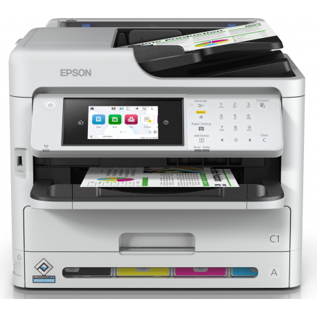 Epson WorkForce Pro WF-C5890DWF - Multifunction printer - colour - ink-jet - A4 / Legal (media) - up to 25 ppm (printing) - 330 sheets - 33.6 Kbps - USB 2.0, Gigabit LAN, Wi-Fi(n), NFC, USB 2.0 host - 1