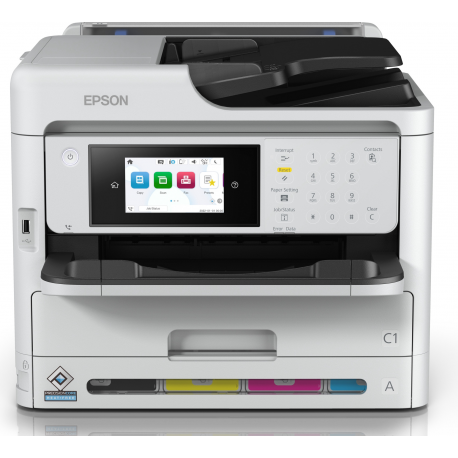 Epson WorkForce Pro WF-C5890DWF - Multifunction printer - colour - ink-jet - A4 / Legal (media) - up to 25 ppm (printing) - 330 sheets - 33.6 Kbps - USB 2.0, Gigabit LAN, Wi-Fi(n), NFC, USB 2.0 host - 4