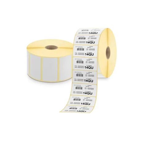 Zebra Z-Perform 1000T - Permanent adhesive - uncoated - 25.4 x 38.1 mm 30960 label(s) (12 roll(s) x 2580) labels - for TLP 26XX, 3642; Zebra GX420; GK Series GK420; G-Series GC420; TLP 27XX, 28XX, 3742, 3842 - 1