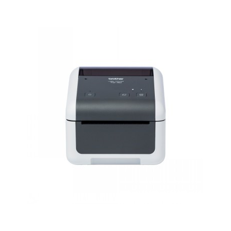 Brother TD-4210D - Label printer - direct thermal - Roll (11.8 cm) - 203 dpi - up to 127 mm / sec - USB 2.0, serial - grey, white - 0
