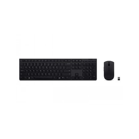 Lenovo Professional Combo - Keyboard and mouse set - wireless - 2.4 GHz - QWERTY - Nordic - Brown Box - 0