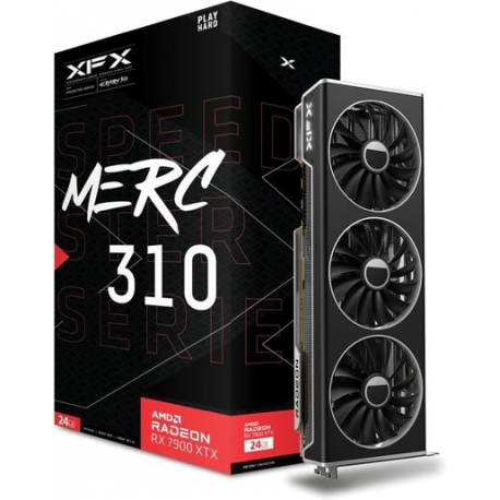 XFX Speedster MERC310 Radeon RX 7900 XTX - Black Edition - graphics card - Radeon RX 7900 XTX - 24 GB GDDR6 - PCIe 4.0 - HDMI, 3 x DisplayPort - black - 5