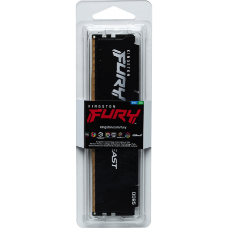 Kingston FURY Beast - DDR5 - module - 8 GB - DIMM 288-pin - 6000 MHz  /  PC5-48000 - CL36 - 1.35 V - unbuffered - on-die ECC - black - 4