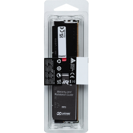 Kingston FURY Beast RGB - DDR5 - module - 8 GB - DIMM 288-pin - 6000 MHz / PC5-48000 - CL36 - 1.35 V - unbuffered - on-die ECC - black - 5
