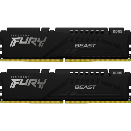 Kingston FURY Beast - DDR5 - kit - 16 GB: 2 x 8 GB - DIMM 288-pin - 6000 MHz  /  PC5-48000 - CL36 - 1.35 V - unbuffered - on-die ECC - black - 0
