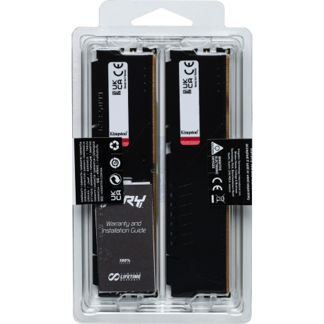 Kingston FURY Beast - DDR5 - kit - 16 GB: 2 x 8 GB - DIMM 288-pin - 6000 MHz  /  PC5-48000 - CL36 - 1.35 V - unbuffered - on-die ECC - black - 8
