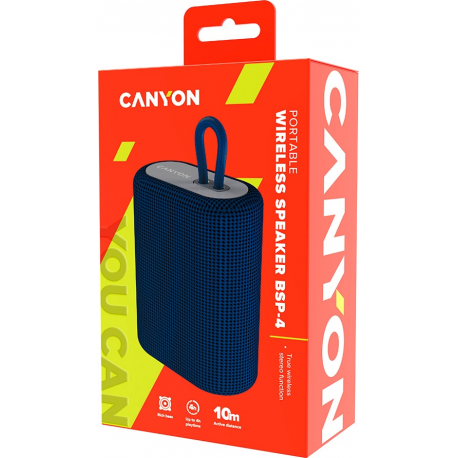 Canyon BSP-4 - Speaker - for portable use - wireless - Bluetooth - 5 Watt - blue - 3