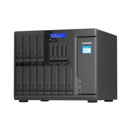 QNAP TS-1655 - NAS server - 16 bays - SATA 6Gb / s - RAID 0, 1, 5, 6, 10, 50, JBOD, 60 - RAM 8 GB - 2.5 Gigabit Ethernet - iSCSI support - 0
