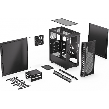 Endorfy Signum 300 Solid - Mid tower - ATX - no power supply (ATX) - black - USB / Audio - 5