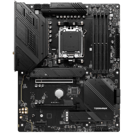 MSI MAG B650 TOMAHAWK WIFI - Motherboard - ATX - Socket AM5 - AMD B650 Chipset - USB 3.2 Gen 1, USB 3.2 Gen 2, USB-C 3.2 Gen2, USB-C 3.2 Gen 2x2 - 2.5 Gigabit LAN, Bluetooth, Wi-Fi - onboard graphics (CPU required) - HD Audio (8-channel) - 0