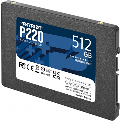 PATRIOT P220 SATA 3 512GB SSD 550/500MB/s