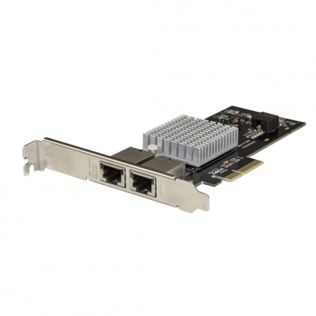 StarTech.com Dual Port 10G PCIe Network Adapter Card - Intel-X550AT 10GBASE-T PCI Express 10GbE Multi Gigabit Ethernet 5 Speed NIC 2port - Network adapter - PCIe 3.0 x4 low profile - 10Gb Ethernet x 2 - black - 0