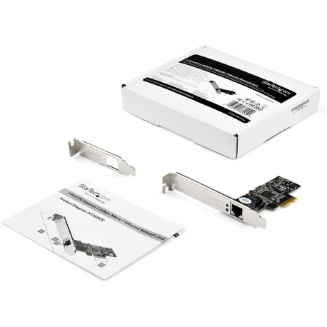 StarTech.com 1 Port PCIe Network Card - 2.5Gbps 2.5GBASE-T PCIe Network Card x4 PCIe - PCI Express LAN Card - RTL8125 (ST2GPEX) - Network adapter - PCIe x4 low profile - 10M/100M/1G/2.5 Gigabit Ethernet x 1 - 5