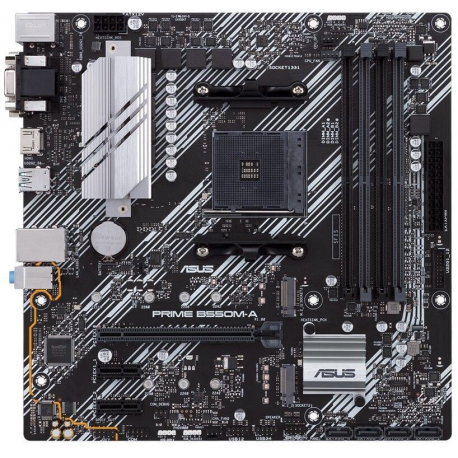 ASUS PRIME B550M-A - Motherboard - micro ATX - Socket AM4 - AMD B550 Chipset - USB 3.2 Gen 1, USB 3.2 Gen 2 - Gigabit LAN - onboard graphics (CPU required) - HD Audio (8-channel) - 0