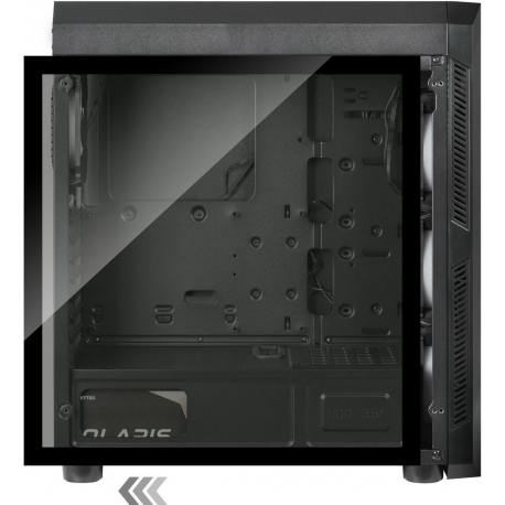 Chieftec Gamer Series SCORPION 3 - Tower - ATX - windowed side panel (tempered glass) - no power supply (ATX) - black - USB/Audio - 1