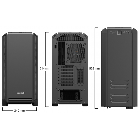 be quiet! Silent Base 601 - Tower - extended ATX - no power supply (ATX / PS/2) - black - USB/Audio - 7