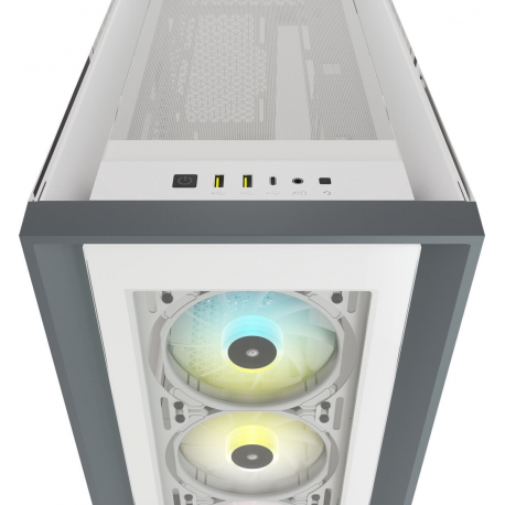 Corsair ATX PC Smart Case 5000X RGB Side window, White, Mid-Tower, Power supply included No
