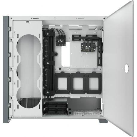 Corsair ATX PC Smart Case 5000X RGB Side window, White, Mid-Tower, Power supply included No