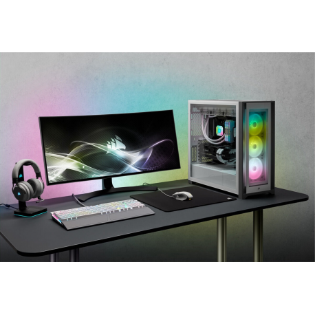 Corsair ATX PC Smart Case 5000X RGB Side window, White, Mid-Tower, Power supply included No